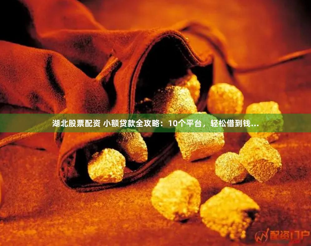 湖北股票配资 小额贷款全攻略:10个平台,轻松借到钱...