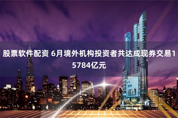 股票软件配资 6月境外机构投资者共达成现券交易15784亿元